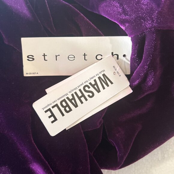 Worthington SZ 8 NWT Purple Velvet Bodycon Dress 80"s Party Chic Sexy Vintage - Picture 8 of 10